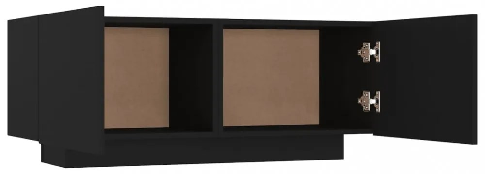fekete forgácslap éjjeliszekrény 100 x 35 x 40 cm