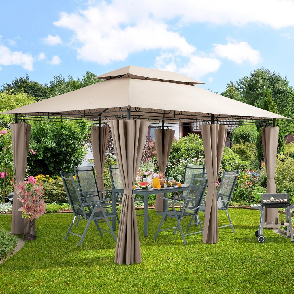 Deuba Topas kerti pavilon 4x3 m - taupe