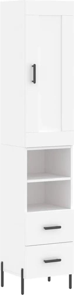 vidaXL fehér szerelt fa magasszekrény 34,5x34x180 cm