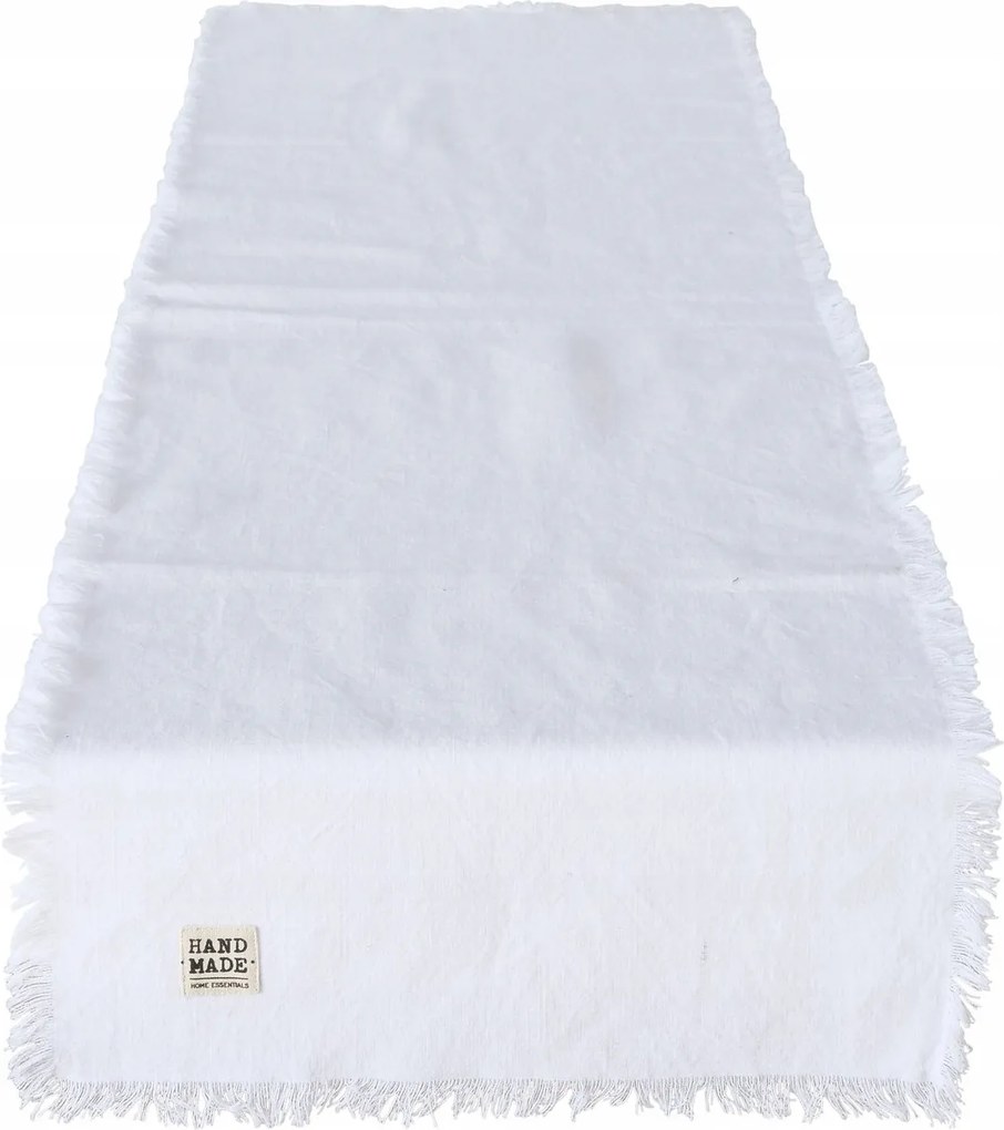 Dekoratív Pamut Futófelület 40 X 140 CM Fehér, Kézzel Készített