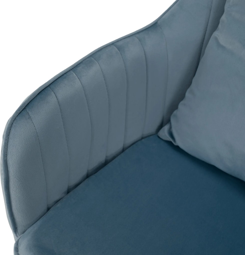 Irodai szék, kék Velvet szövet/króm, KLIAN