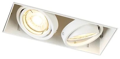 Beépített spotlámpa fehér GU10 forgatható és dönthető keret nélküli 2-lámpás - Oneon