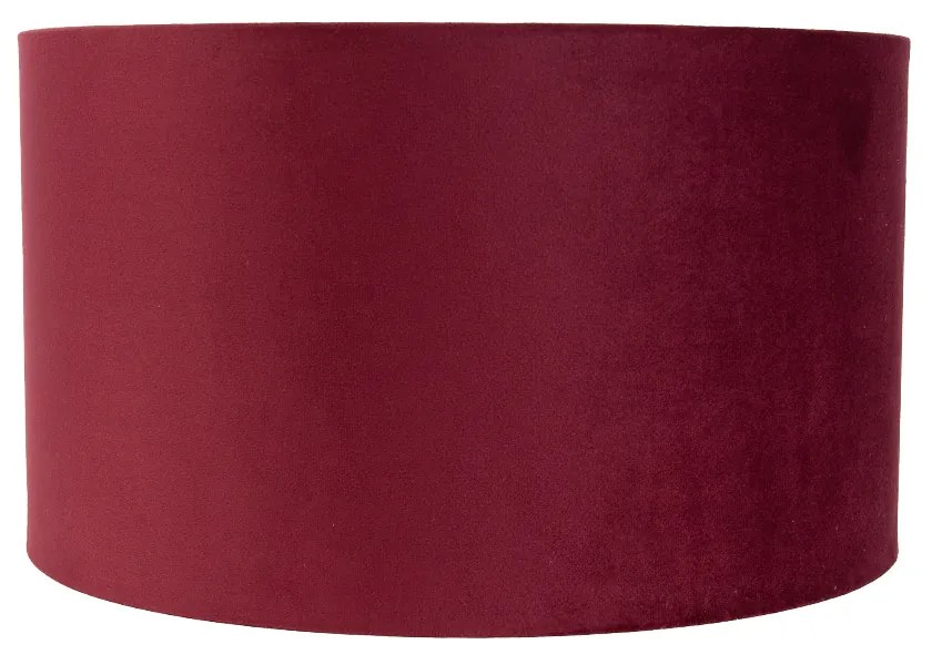 Bársony lámpaernyő piros 35/35/20 arany belsővel
