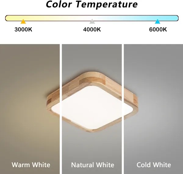 BRILAGI - WOODLINE SQUARE LED mennyezeti lámpa 32W/230V 3000/4000/6000K tölgy 30x30