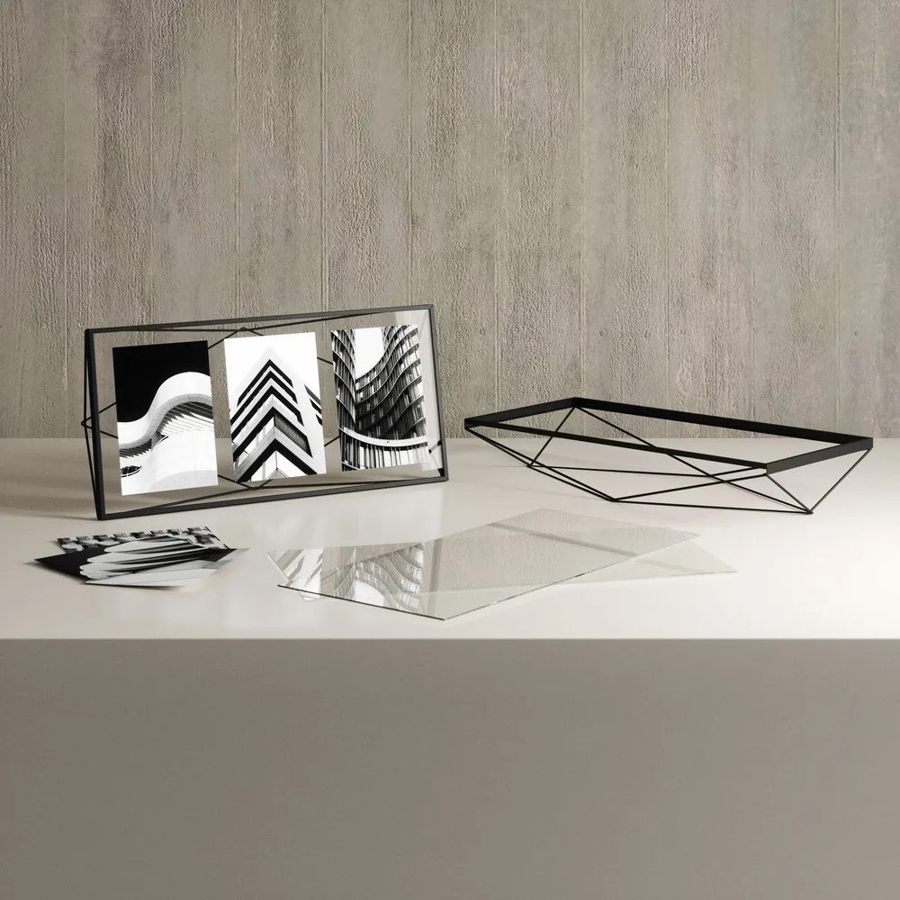 Fekete fém álló-fali képkeret 48x23 cm Prisma – Umbra