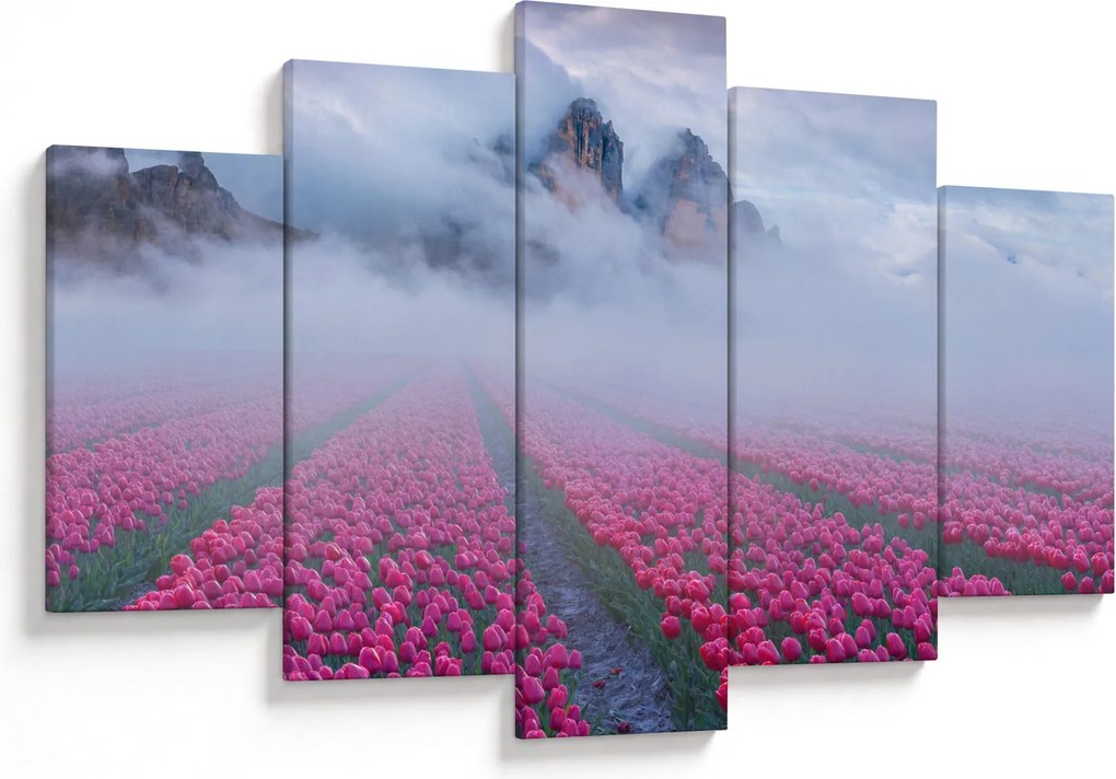 Kép - Tájkép tulipánmezőkkel (150x105 cm)