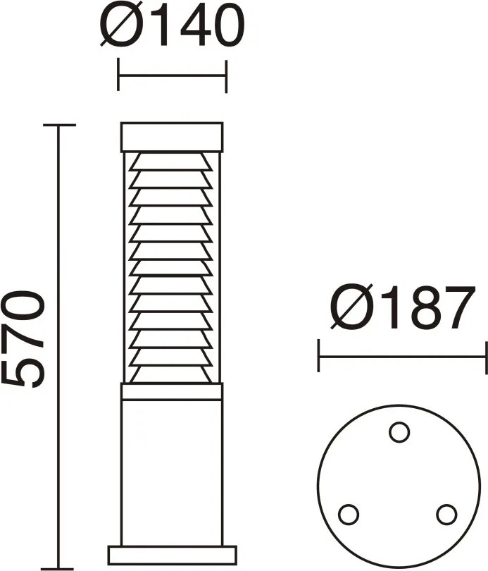 NOVOLUX 388A-F0224B-04 MAXIMA Modern Kültéri Állólámpa Antracit, Átlátszó LED IP55