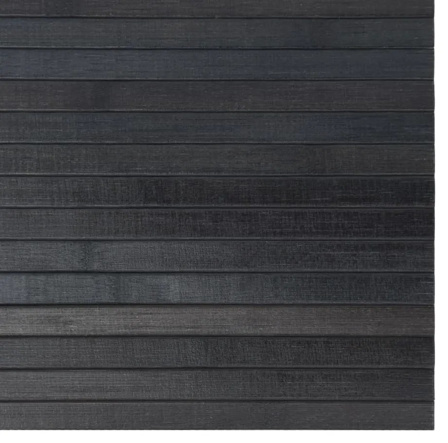négyszögletű szürke bambusz szőnyeg 70 x 200 cm