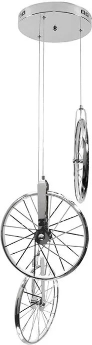 POLUX 307569 BICYKL Modern Led Függesztett Lámpa Króm LED IP20