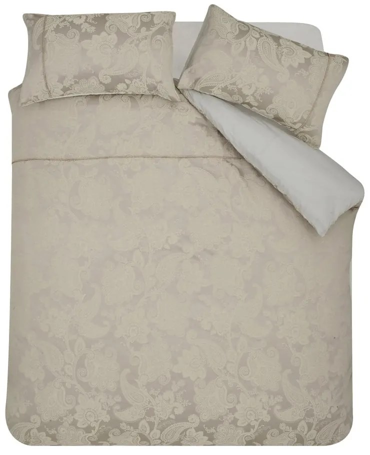 Világosbarna egyszemélyes jacquard ágyneműhuzat 135x200 cm Opulent Jacquard – Catherine Lansfield