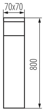 Kanlux 38766 - Kültéri lámpa DASTEN 1xG9/11W/230V 80 cm IP44 fekete