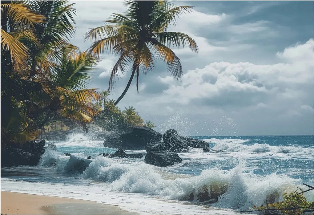 Dekoratív Fali Fotótapéta Egzotikus tengerpart 152x104 Ragasztó