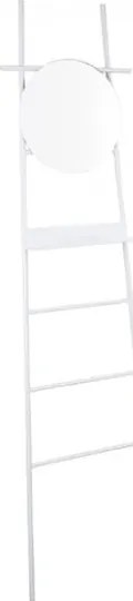 Glint fehér dekoratív létra tükörrel - Leitmotiv