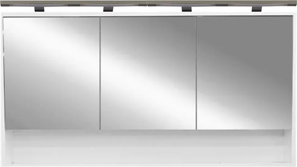 Luna 120 felső tükrös szekrény fehér