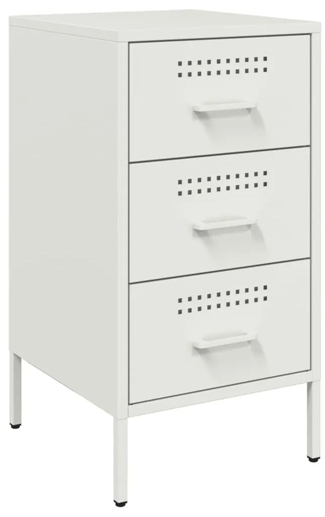 2 db fehér acél éjjeliszekrény 36 x 39 x 68 cm