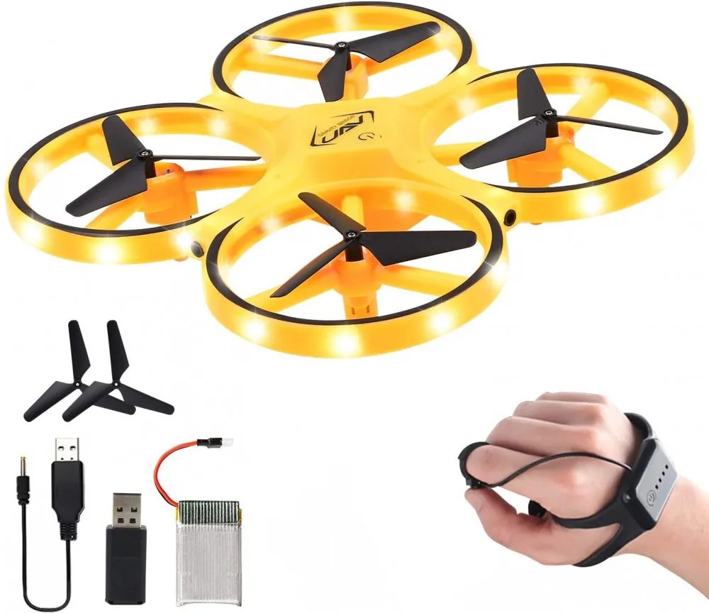 Új UAV Mini Drone Drón Gyerekeknek 2,4G Gravitációs Szenzoros RC Nano Quadcopter infravörös akadálykerülés, kézi vezérlés