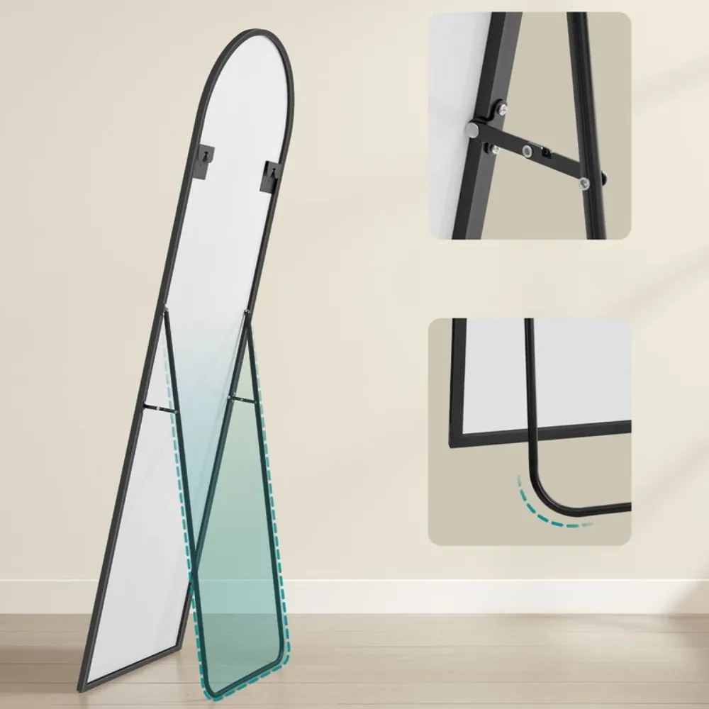 UMBRA ívelt tükör, 160x50 cm, fekete SongmicsHome