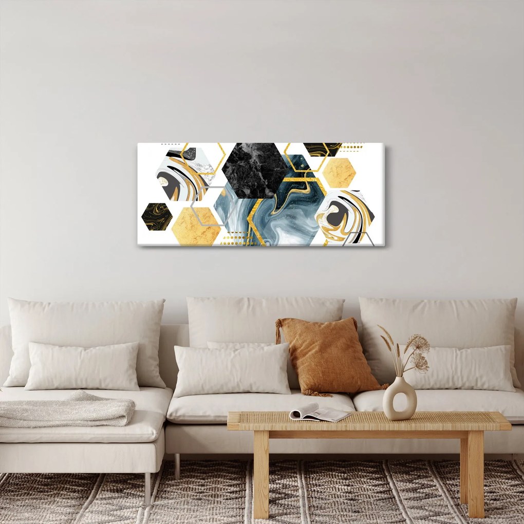 Kép - Sokszög (120x50 cm)
