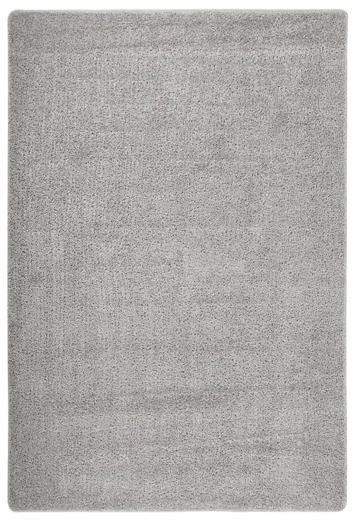 világosszürke csúszásmentes bozontos szőnyeg 140 x 200 cm