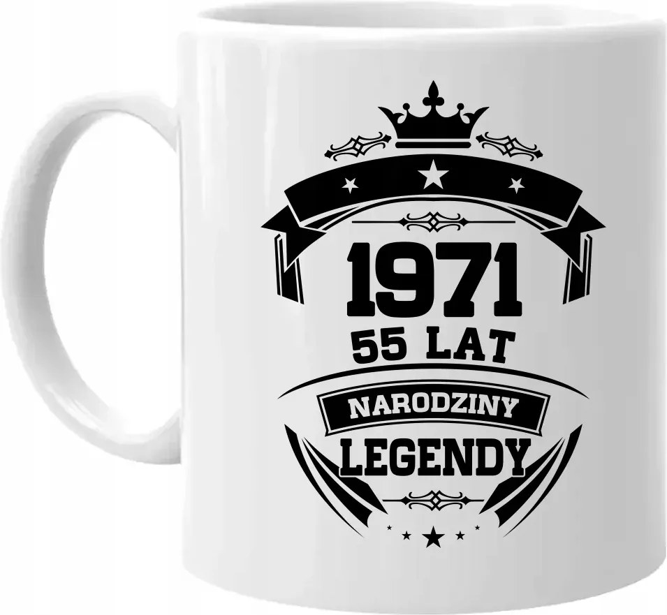 1971 Egy legenda születése 55 éves Nyomtatott Bögre Ajándék 55. Születésnapra