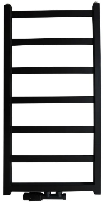 Regnis DEX, fűtőelem 430x730mm központi csatlakozással 50mm, 396W, fekete matt, DEX70/40/D5/FEKETE