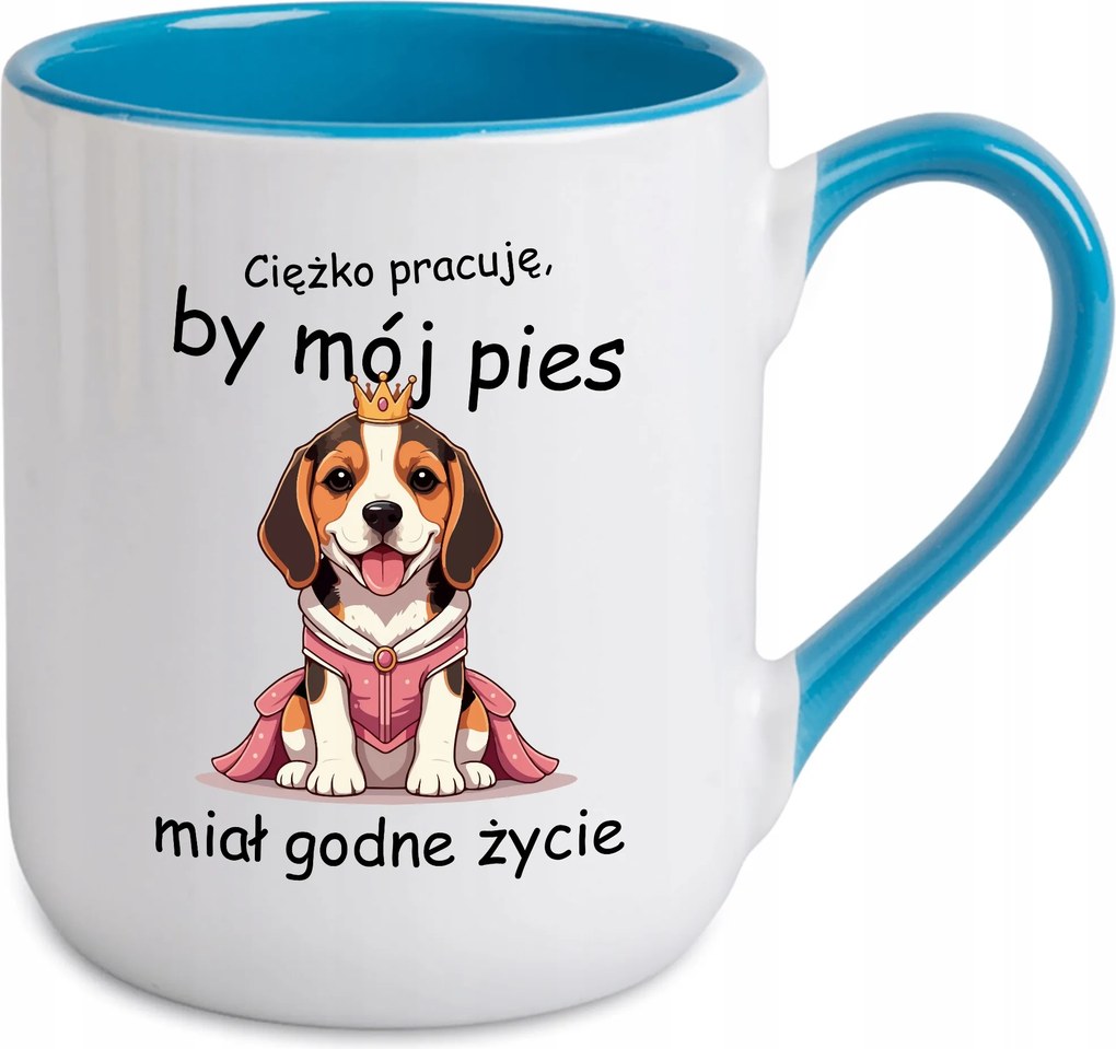 Caffe Bögre 300ml Kék Belső Ajándék Kutyám Méltó Élete