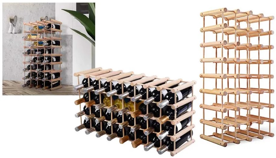 Fa bortartó állvány 36-40 palackhoz