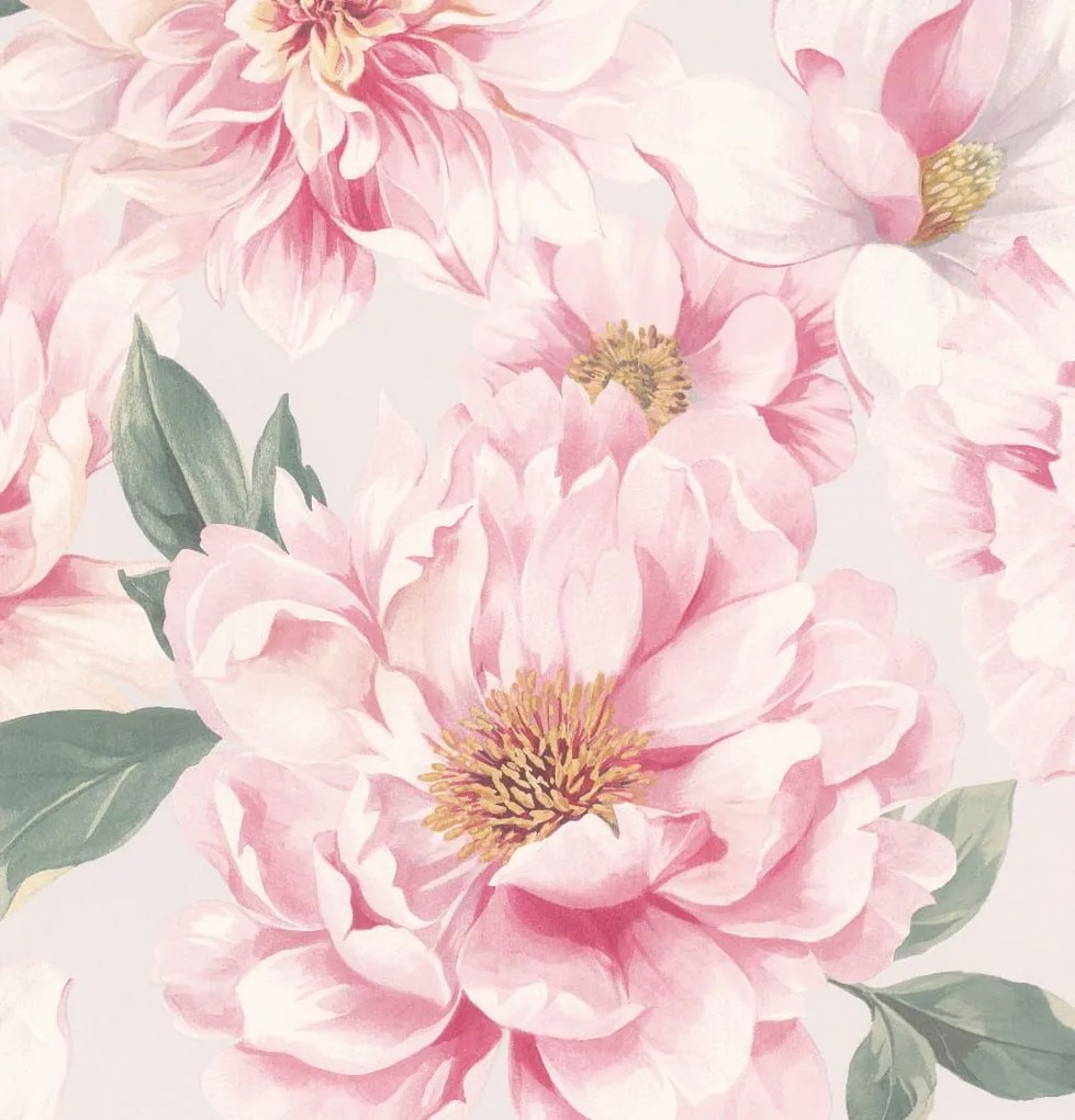 Fali tapéta rózsaszín nagy bazsarózsa Paper Selection 201345 Rasch