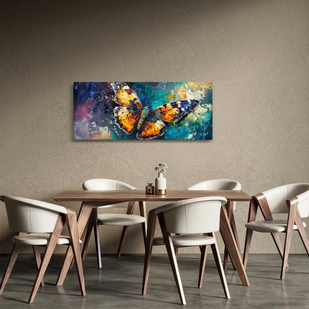 Kép - Pillangó, olajfestmény (120x50 cm)