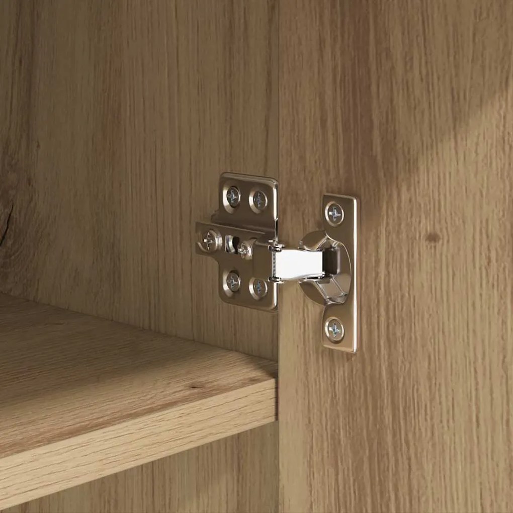 Széf fiókkal kézműves tölgy 42.5 x 40 x 93 cm Faanyag