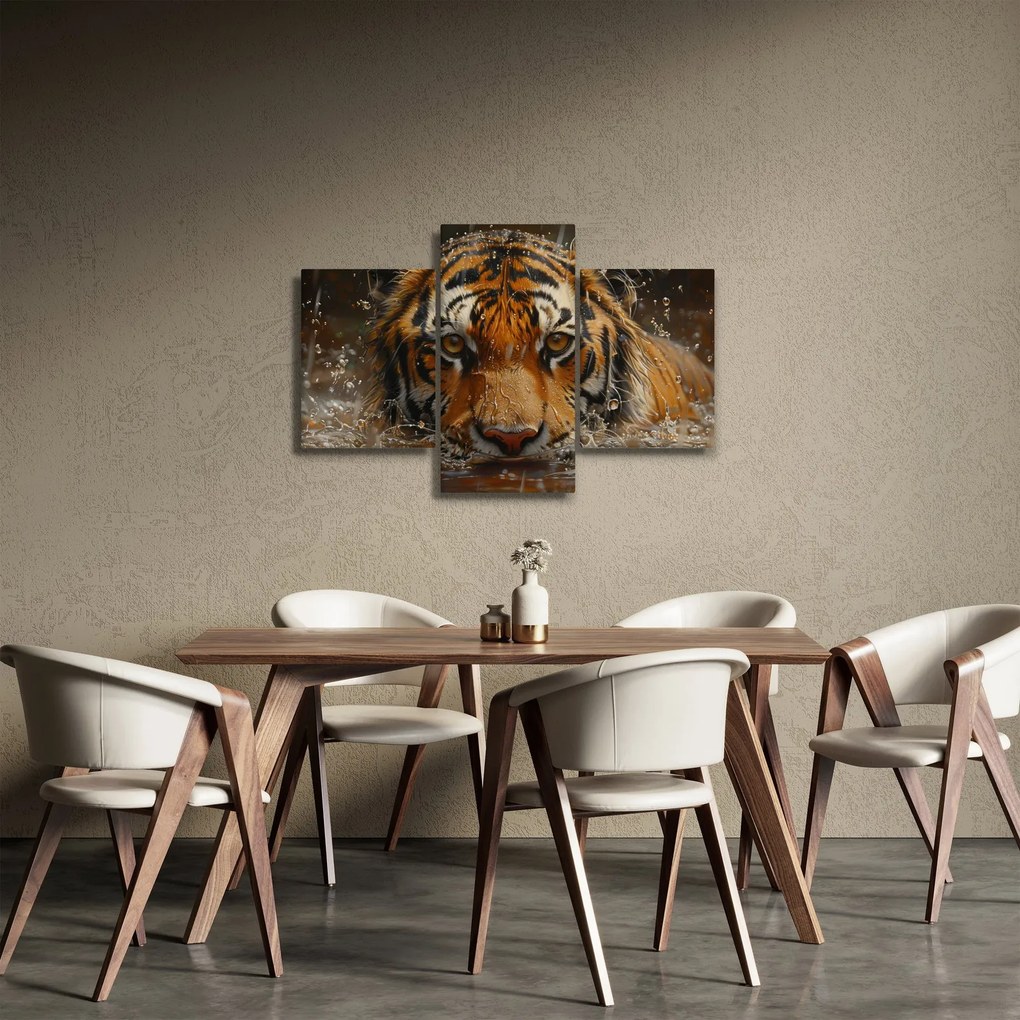Kép - Portré egy tigris a vízben (90x60 cm)
