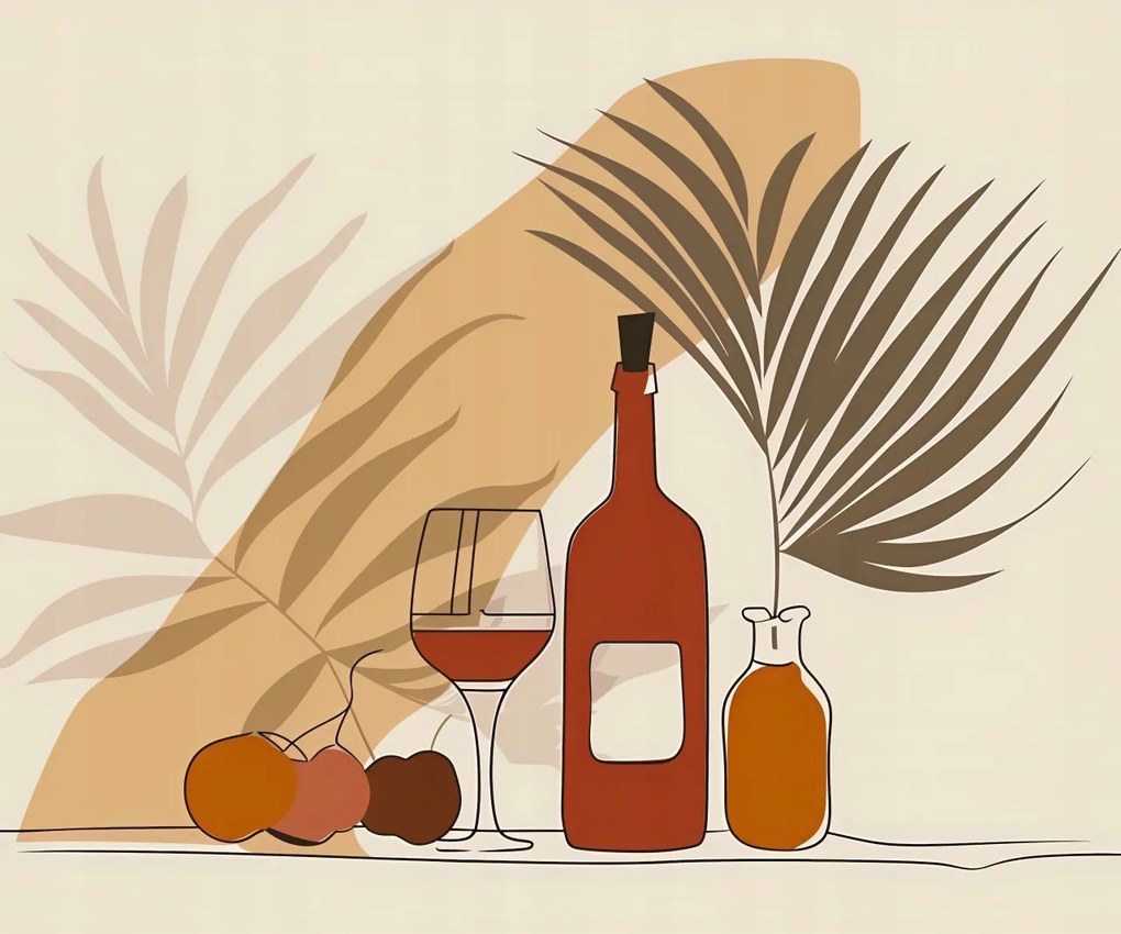 Poszter 60x50cm Bor a pálmafák mellett