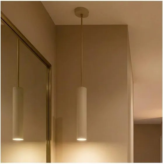 BRILAGI - Kábeles függeszték TUBE 1xGU10/15W/230V bézs/arany