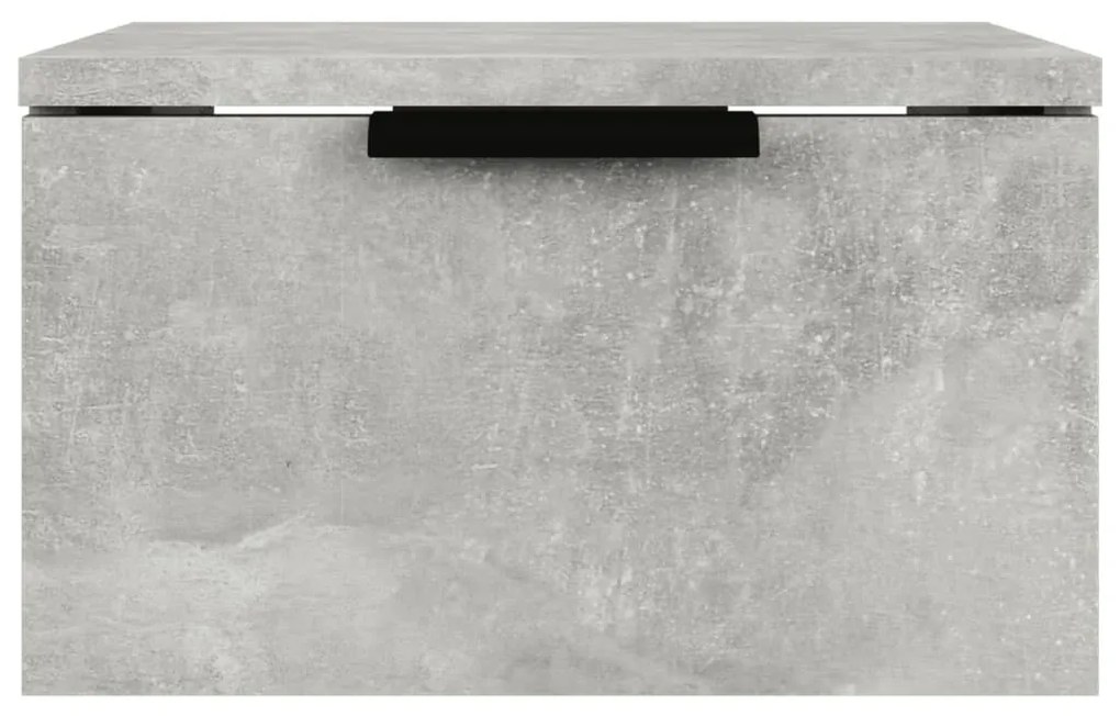 2 db betonszürke falra szerelhető éjjeliszekrény 34x30x20 cm