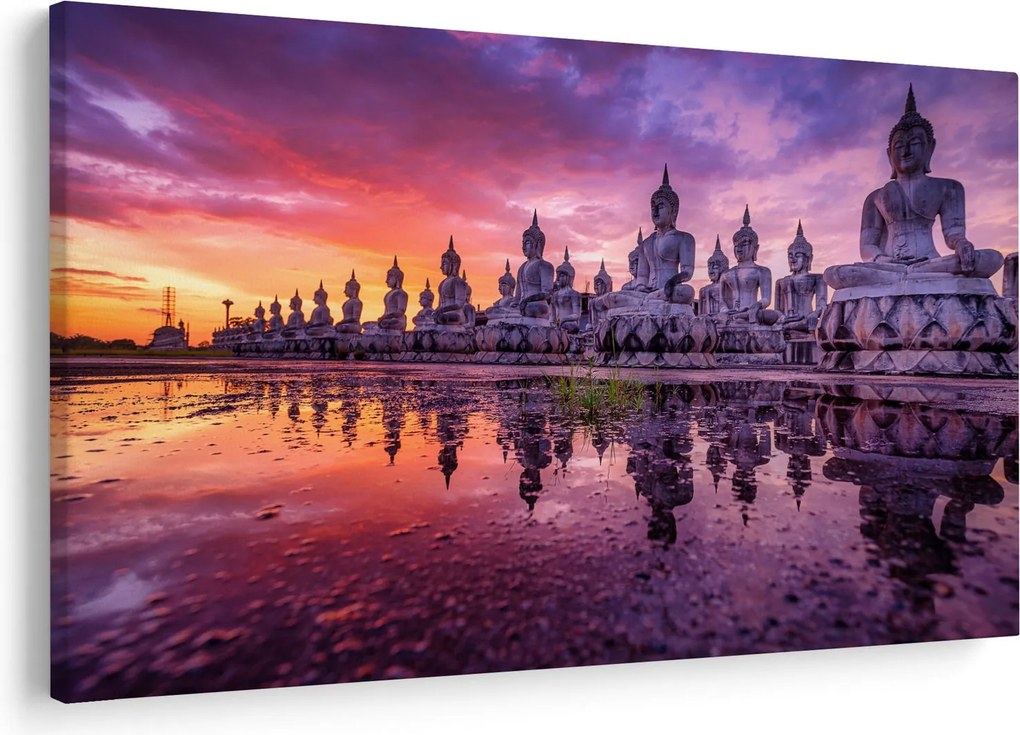 Kép - Buddhák naplementekor (90x60 cm)