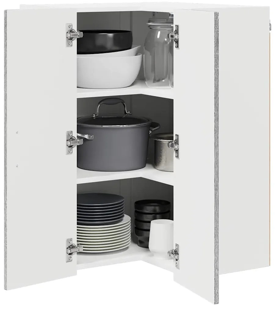 Fali konyhaszekrény Szürke Sonoma 57 x 57 x 80 cm Faanyag