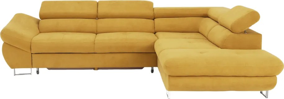 Sarokülőgarnitúra, mustár, jobbos, FABIA