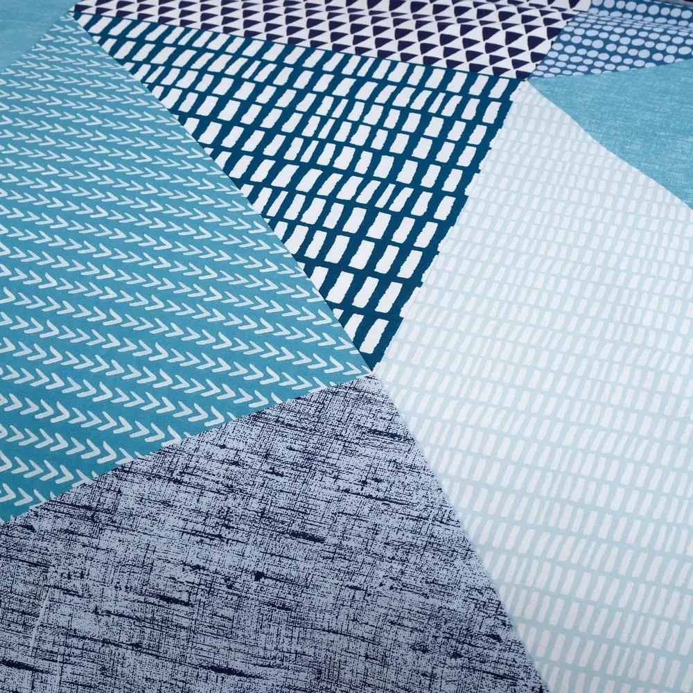 Kékeszöld egyszemélyes ágyneműhuzat 135x200 cm Larsson Geo – Catherine Lansfield