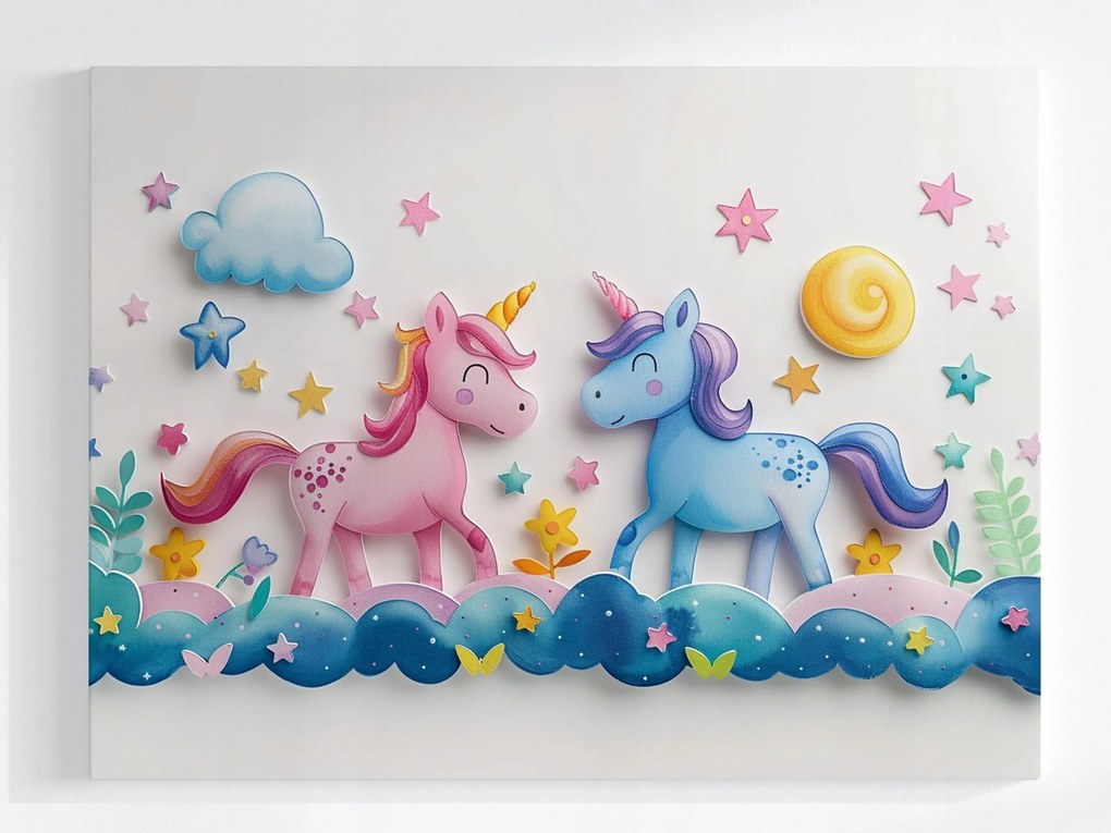 Poszter Mese Unikornis Ló Ég Álom 100x75