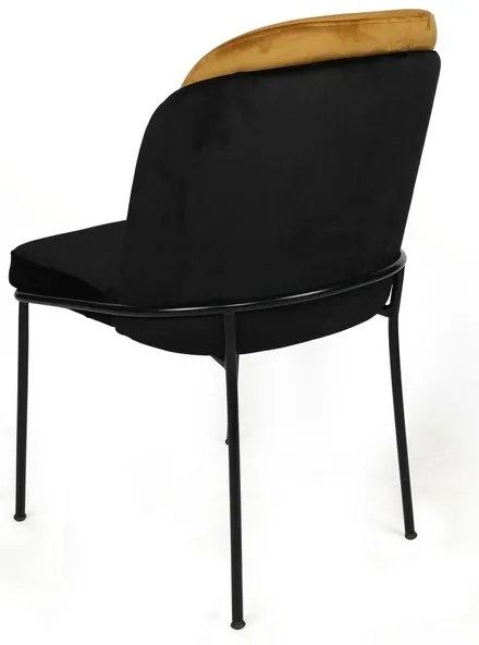 Dore Mustard and Black étkezőszék szett, 4 db, 4 db