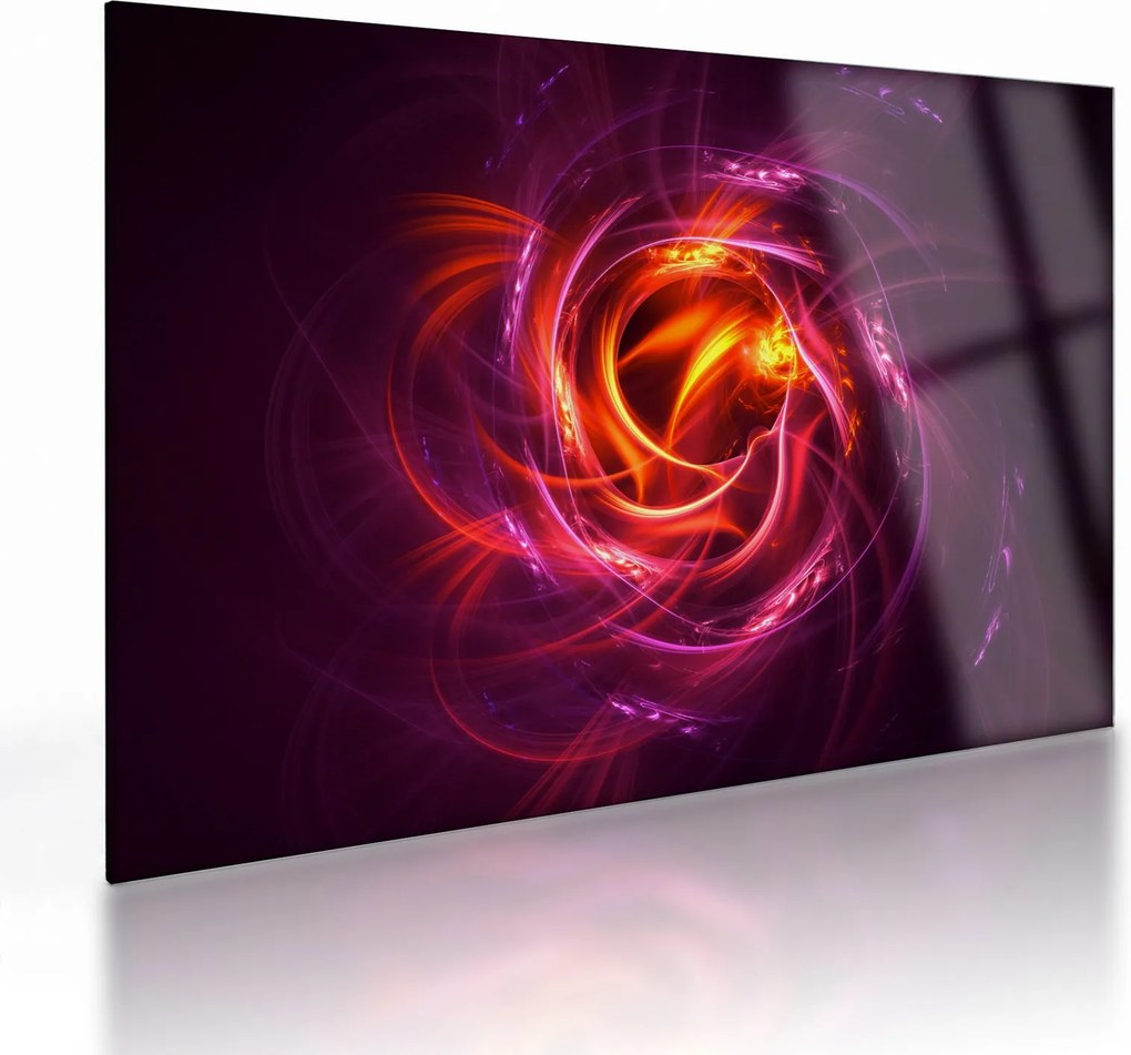 Ragyogó modern absztrakció képe (üvegen) (70x50 cm)