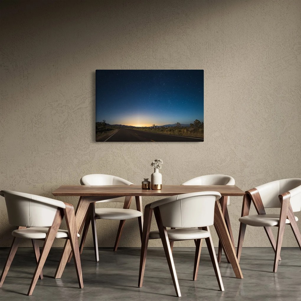 Kép - Éjszaki ég az út felett (90x60 cm)