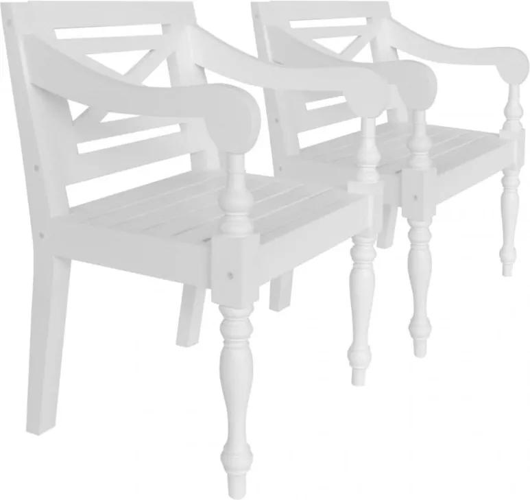 2 db fehér tömör mahagóni Batavia szék