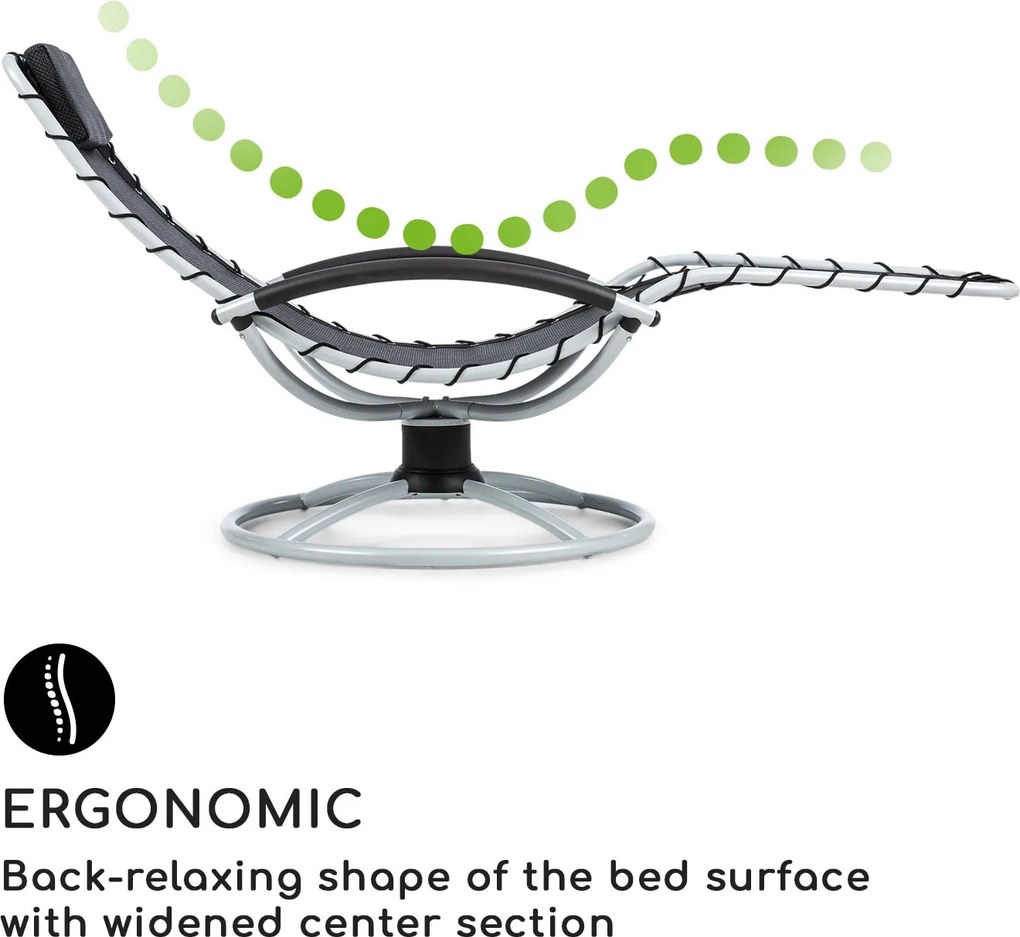 Blumfeldt The Chiller, hintaágy, 77x85x173 cm, 360 Comfort, ComfortMesh, fekete