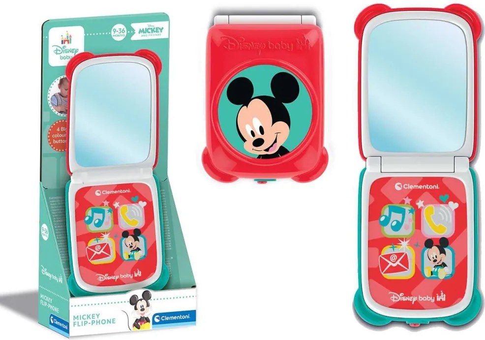 Disney Mickey Mirror interaktív összecsukható okostelefon Clementoni