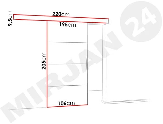 Tolóajtó Meralia Plus 100 (fehér). 1053920