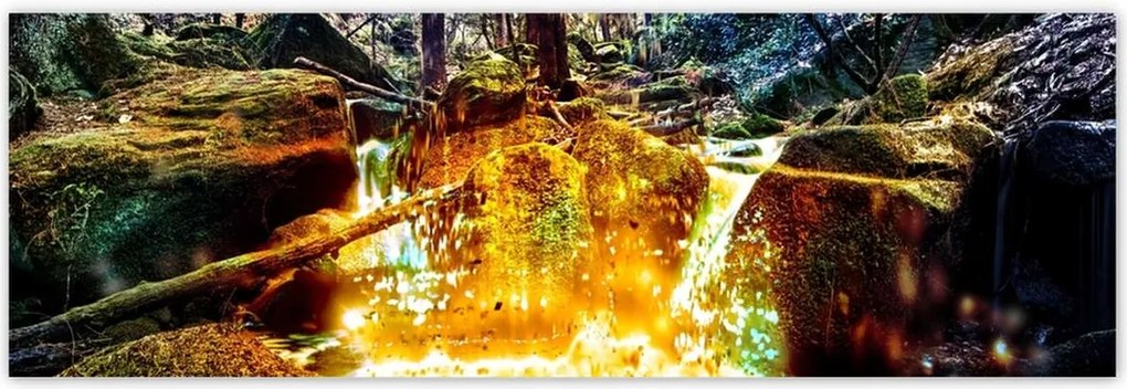 Poszterek 200x66 Hegyi vízesés Tájkép