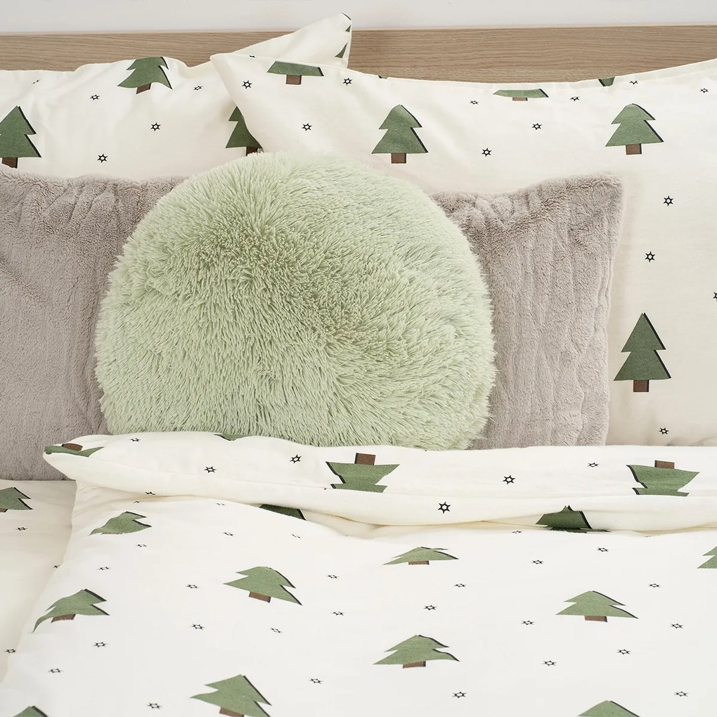 4Home Little Trees flanel ágyneműhuzat, 140 x 200 cm, 70 x 90 cm