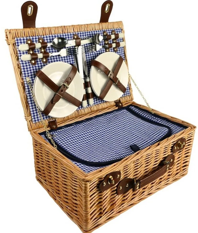 Greece piknik kosár 4 fő részére, 46 x 31x 20 cm