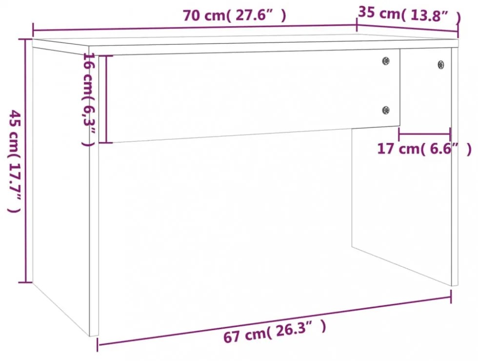 betonszürke szerelt fa fésülködőszék 70 x 35 x 45 cm